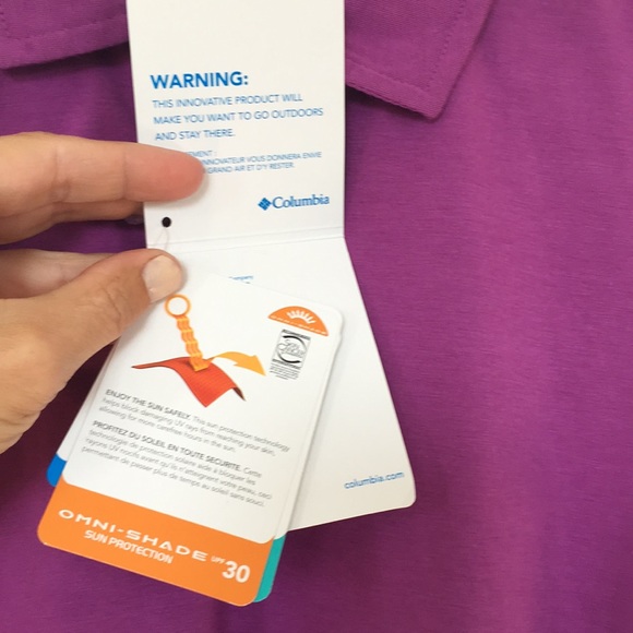 NWT Columbia polo shirt with UPF 30 sun protection - Picture 3 of 11